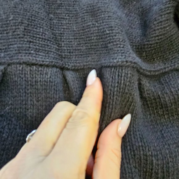 Autumn Cashmere Sweater Cardigan Black Cashmere Button Detail sz S - Picture 3 of 11